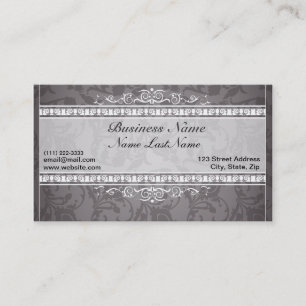 Visita Tarjeta de presentación elegante de Damask negro