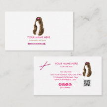 Tarjeta de presentación elegante de estilista de c