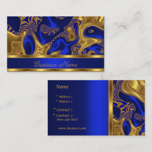 Visita Tarjeta de Presentación Elegante Exótico Azul Oro 