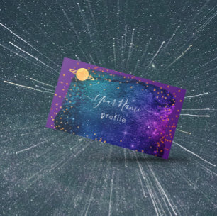 Visita tarjeta de presentación elegante galaxia no2