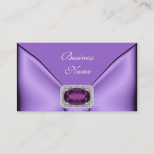 Visita Tarjeta de Presentación Elegante Joya Mauve Púrpur