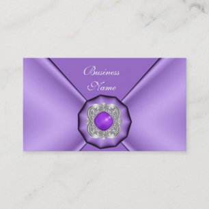 Visita Tarjeta de Presentación Elegante Joya Mauve Púrpur