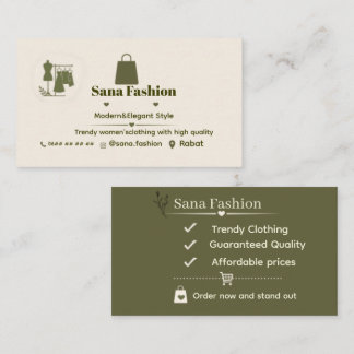 Visita Tarjeta de presentación elegante para marcas de mo