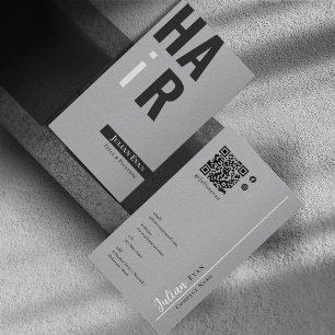 Visita Tarjeta de presentación elegante y monocroma gris