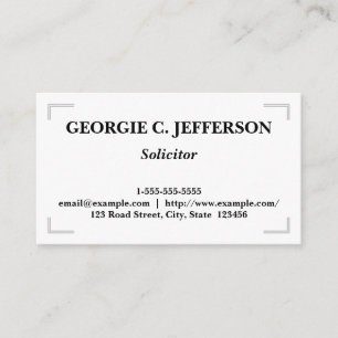 Visita Tarjeta de presentación Elegante y Simple Solicito