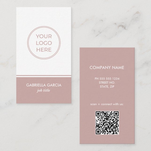 Visita Tarjeta de Presentación Empresarial con Código QR  (Anverso / Reverso)