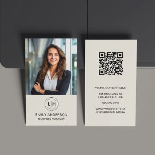 Visita Tarjeta de presentación empresarial con código QR 