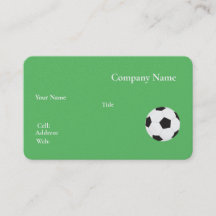 Tarjeta de presentación empresarial de fútbol plan