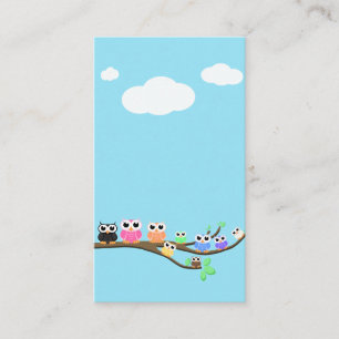 Visita Tarjeta de presentación en blanco "Owl Together No