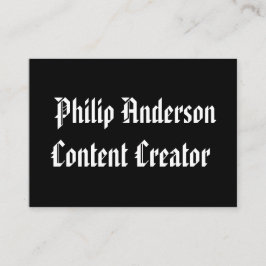 Visita Tarjeta de presentación en blanco y negro