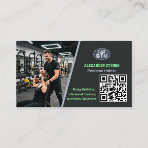 Visita Tarjeta de presentación entrenador de fitness gimn