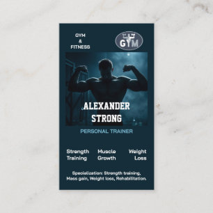Visita Tarjeta de presentación entrenador de fitness gimn