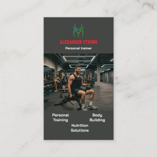Visita Tarjeta de presentación entrenador de fitness gimn