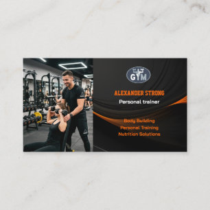 Visita Tarjeta de presentación entrenador de fitness gimn