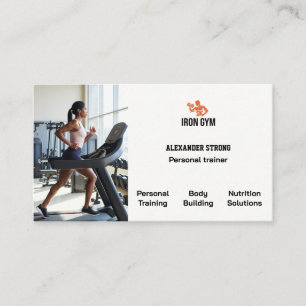 Visita Tarjeta de presentación entrenador de fitness gimn