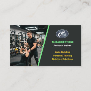 Visita Tarjeta de presentación entrenador de fitness musc