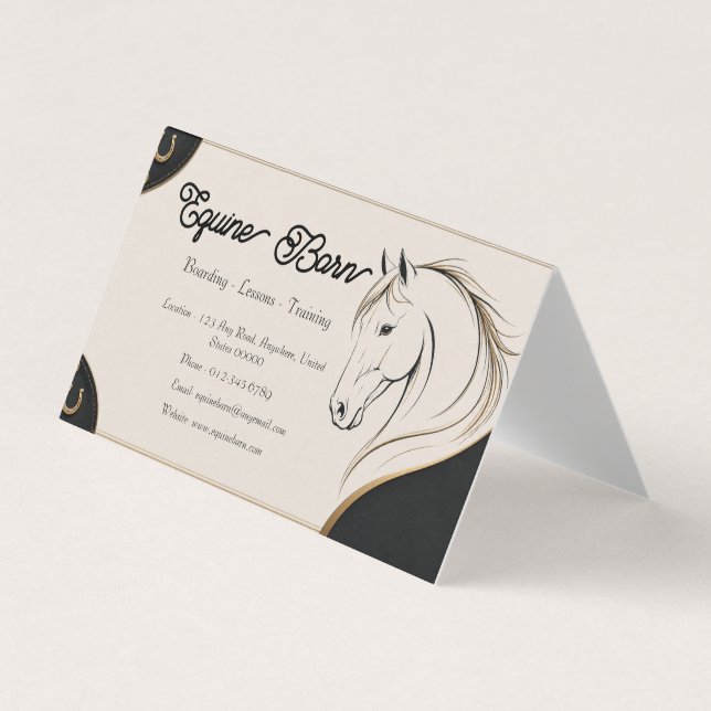 Visita Tarjeta de presentación equestre personalizada (Anverso)