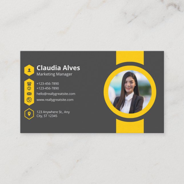 Visita Tarjeta de presentación estándar, 3,5" x 2,0" (Anverso)