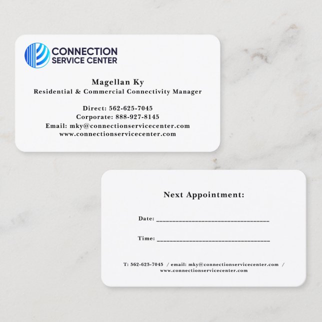 Visita Tarjeta de presentación estándar de 3,5" x 2,0" (Anverso / Reverso)