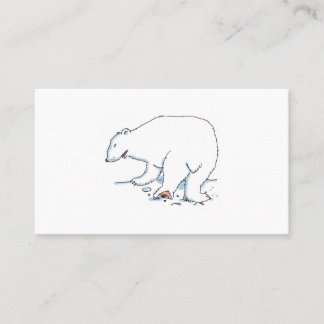 Visita Tarjeta de presentación estándar de oso polar