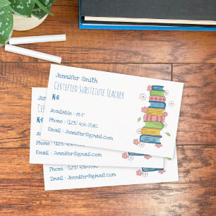 Visita Tarjeta de presentación estándar de profesora de s