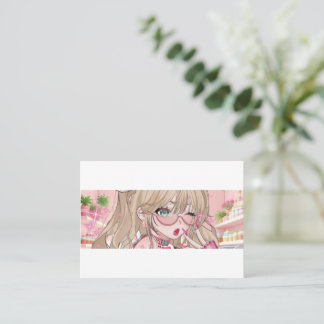 Visita Tarjeta de presentación estética de chica de anime