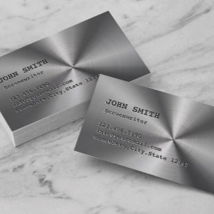 Visita Tarjeta de presentación Faux Stainless Steel Scre