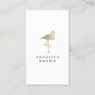 Visita Tarjeta de presentación Flamingo Purpurina