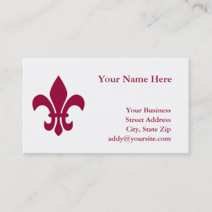 Visita Tarjeta de presentación Fleur de Lis
