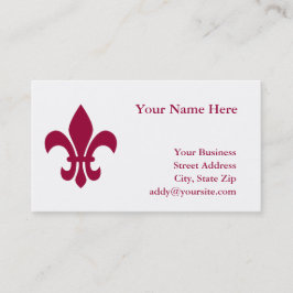 Visita Tarjeta de presentación Fleur de Lis