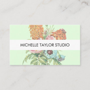 Visita Tarjeta de presentación floral botánica boho