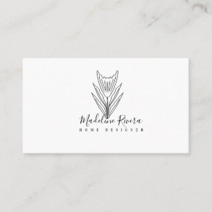 Visita Tarjeta de presentación floral botánica minimalist
