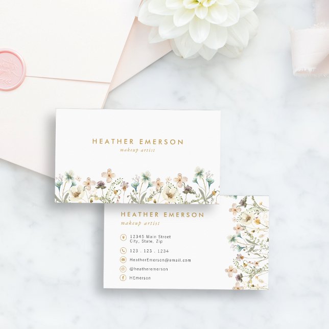 Visita Tarjeta de presentación floral chic (Subido por el creador)