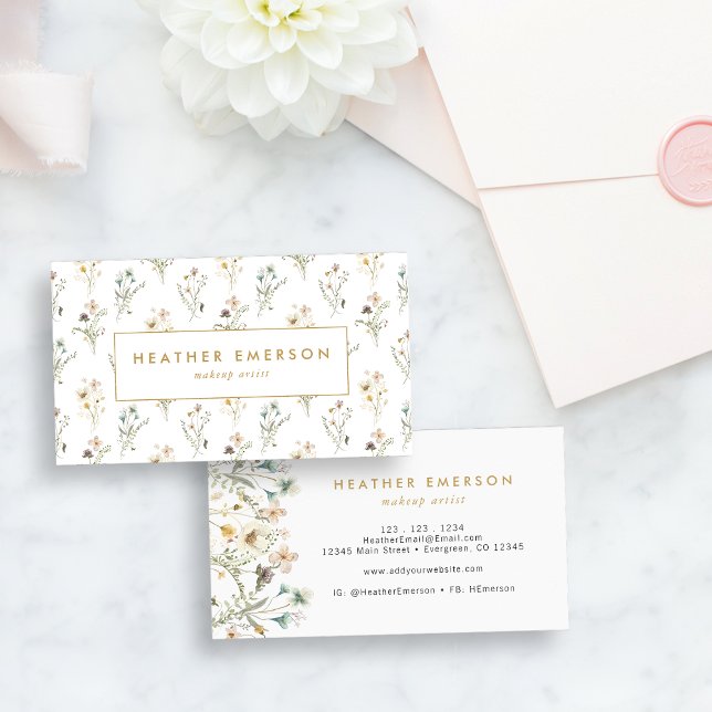 Visita Tarjeta de presentación floral chic (Subido por el creador)