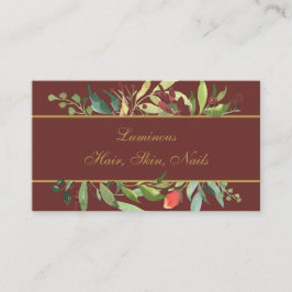 Visita Tarjeta de presentación floral con marco de borde 