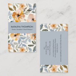 Visita Tarjeta de presentación floral de otoño personaliz