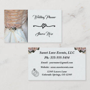 Visita Tarjeta de presentación Floral Diamante White Wedd