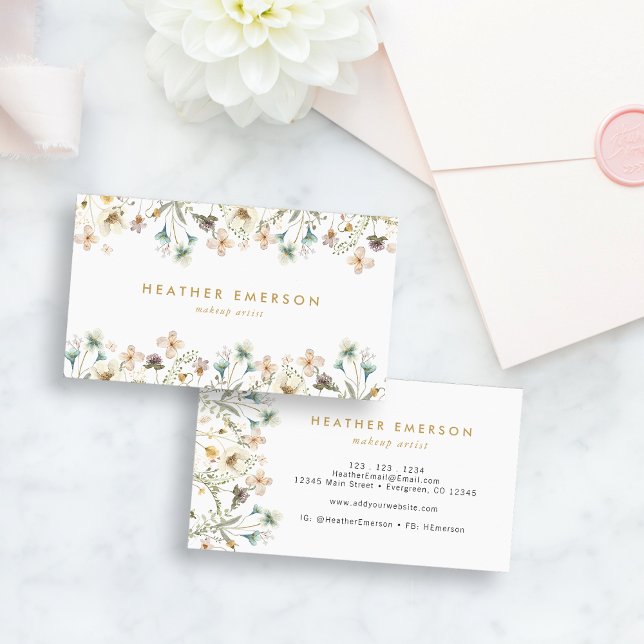 Visita Tarjeta de presentación floral elegante (Subido por el creador)