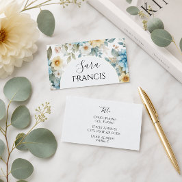 Visita Tarjeta de presentación floral elegante, 3.5" x 2.