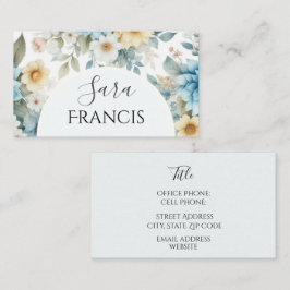 Visita Tarjeta de presentación floral elegante, 3.5" x 2.