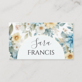 Visita Tarjeta de presentación floral elegante, 3.5" x 2.