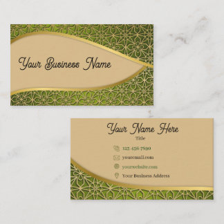 Visita Tarjeta de presentación floral elegante en verde o
