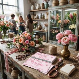 Visita Tarjeta de presentación floral elegante para flori