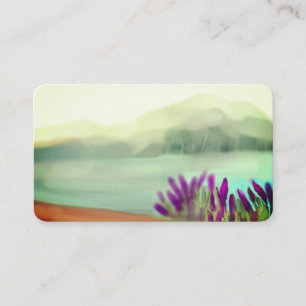 Visita Tarjeta de presentación floral púrpura lavanda acu