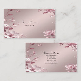 Visita Tarjeta de presentación floral rosa delicada