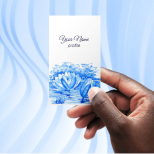 Visita Tarjeta de presentación - Flores de loto - Dibujo 