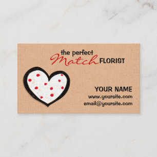 Visita Tarjeta de presentación Florist para Dotty Hearts
