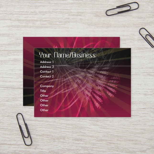 Visita Tarjeta de presentación Fractaliata (Anverso/Reverso In Situ)