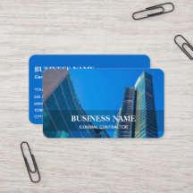 Tarjeta de presentación general del contratista