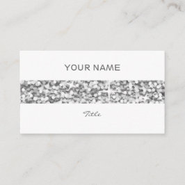 Visita Tarjeta de presentación Glitz "Silver" de raya de